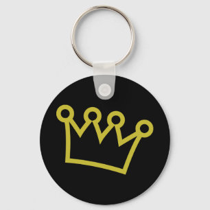 Porte-clés or king couronne deluxe