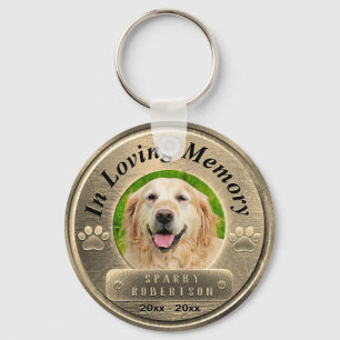 Porte-clés Or mémorial de chien personnalisé