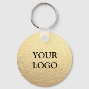 Porte-clés Or personnalisé simple propre or votre logo ici