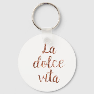 Porte-clés Or rose La Dolce Vita