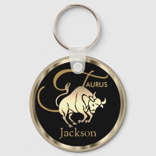 Porte-clés Or - Taurus ♉ le Taureau - Panneau Zodiaque