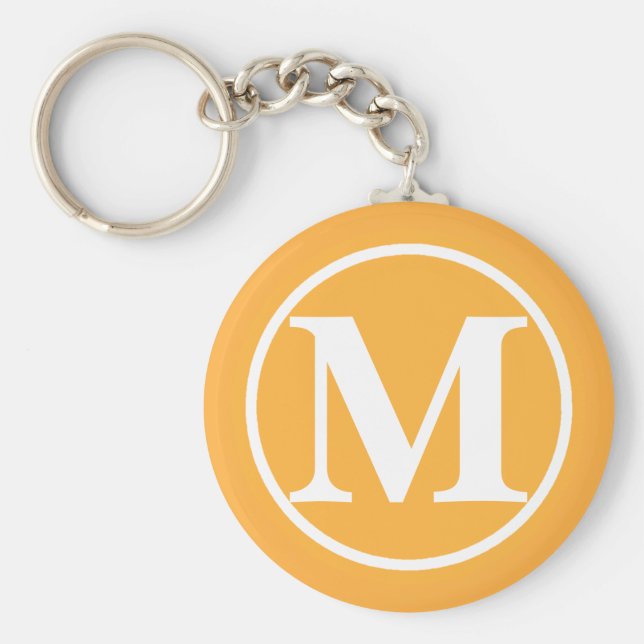 Porte-clés Orange BB monogramme (Devant)