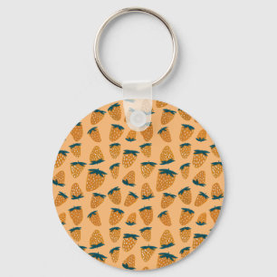 Porte-clés Orange de fraises d'été bio