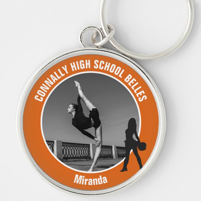 Porte-clés Orange Drill Team Photo High School Dancer (Devant)