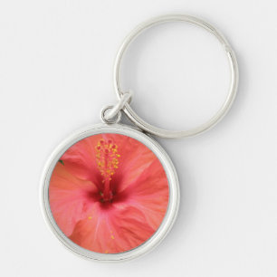 Porte-clés Orange Hibiscus Flower Porte - clé
