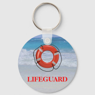 PORTE-CLÉS ORANGE LIFESAVER SUR LA PLAGE