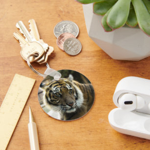 Porte-clés Orange with black stripes Bengal tiger photo