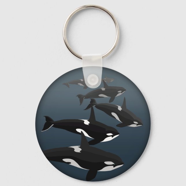 Porte-clés Orca Whale Porte - clé Cadeaux d'art personnalisé  (Recto)
