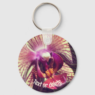 Porte-clés Orchid Up Close Flower Personalized