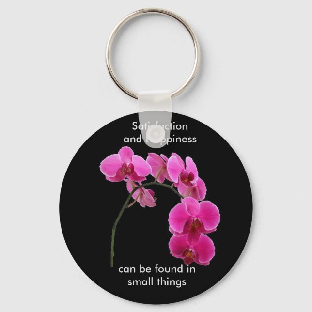 Porte-clés Orchidée inspirante (Recto)