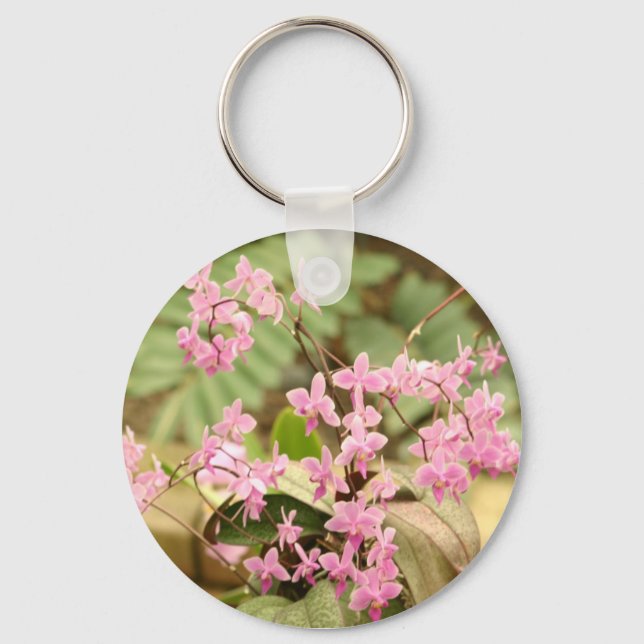 Porte-clés Orchidée rose (Recto)