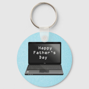 Porte-clés Ordinateur portable Happy Fête des pères Dads