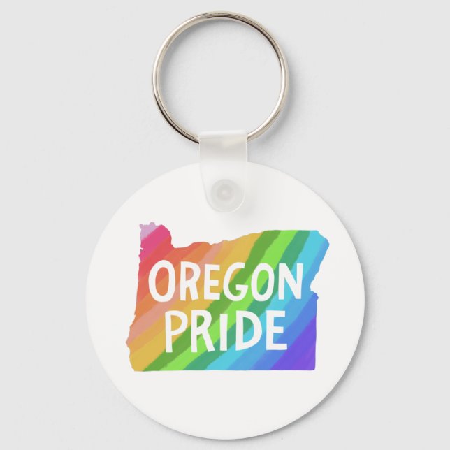 Porte-clés Oregon State Map Illustration RAINBOW FIDE (Recto)