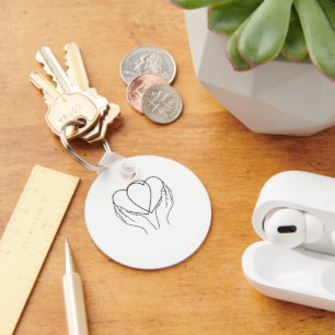 Porte-clés Oreiller à motif minimaliste Hearts & Hands