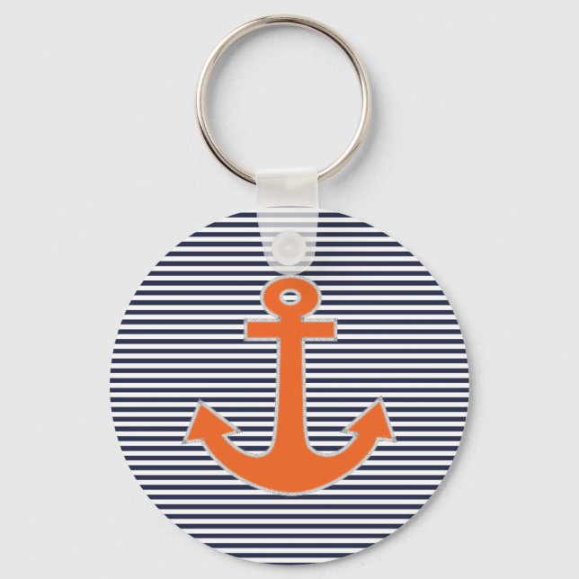 Porte-clés Original Embroidery Anchor Capitaine Nautical (Recto)