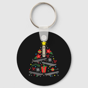 Porte-clés Ornement de Noël de skateboard de skate de Noël ar