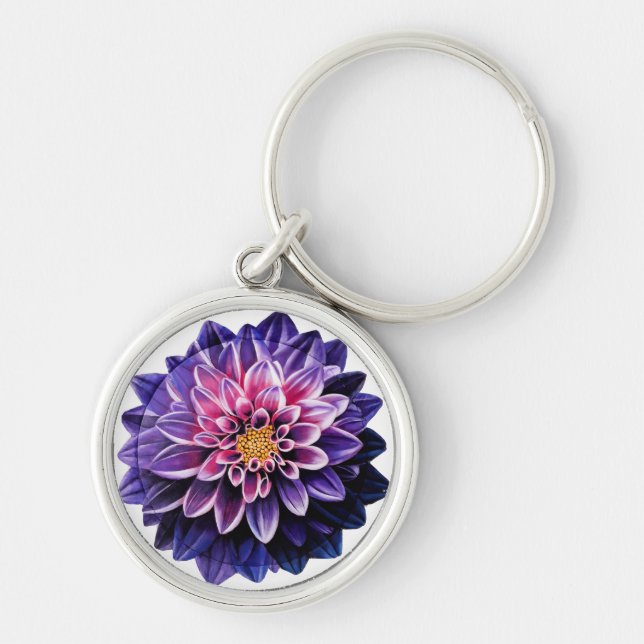 Porte-clés Ornement de Noël en céramique Dahlia (Devant)