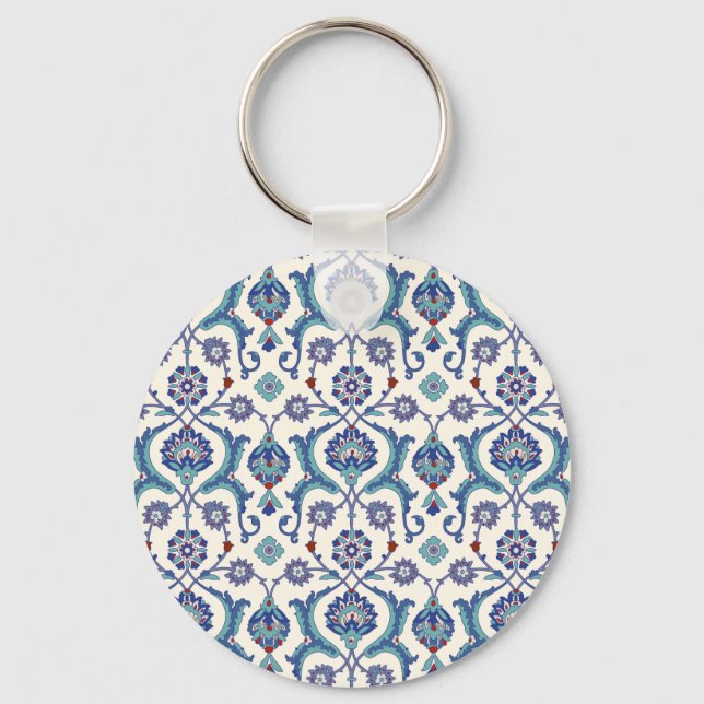 Porte-clés Ornement floral : Motif arabe traditionnel. (Recto)