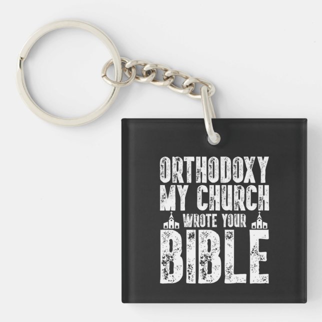 Porte-clés Orthodoxe l Eglise orthodoxe l Dit Drôle (Devant)