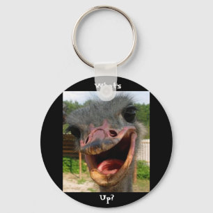 Porte-clés Ostrich What's Up Text Keychain