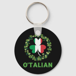 Porte-clés O'talian Italien Irlandais Saint Patricks Shamrock