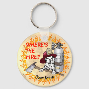 Porte-clés Où est le pompier