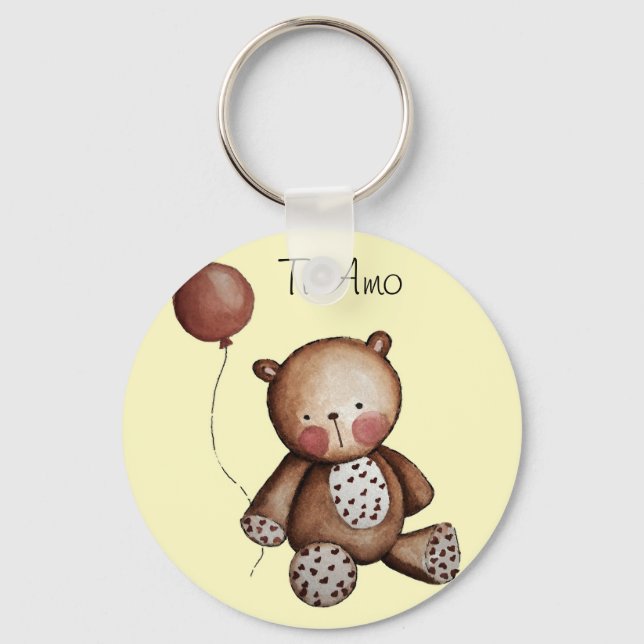 Porte-clés Ours de bébé avec Porte - clé de ballon (Recto)