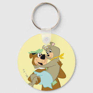 Porte-clés Ours de Yogi portant un ours de Cindy