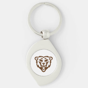 Porte-clés Ours Grizzli Brown Rustique Bois Folk Animaux