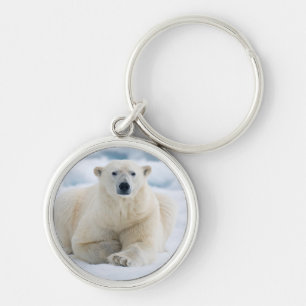 Porte-clés Ours polaire adulte sur la banquise d'été