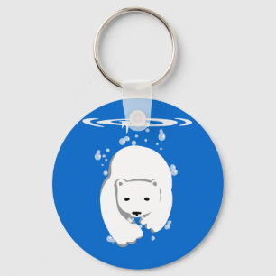 Porte-clés Ours polaire sous-marin