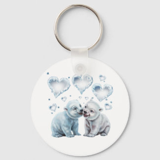 Porte-clés Ours polaires mignons