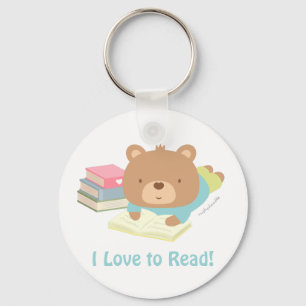 Porte-clés Ourson Mignon qui Aime Lire
