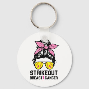 Porte-clés Out Cancer du sein Sensibilisation softball Maman