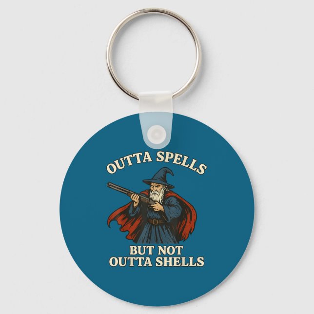Porte-clés Outta Spells But Not Outta Shells Wizard Fantasy M (Recto)