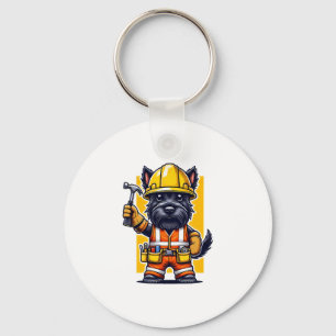 Porte-clés Ouvrier du bâtiment Scottish Terrier