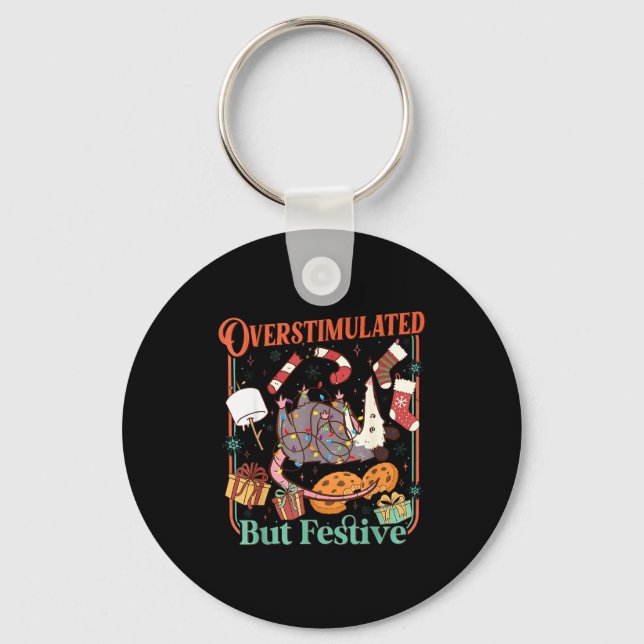 Porte-clés Overstimulated But Festive Funny Ossums Christmas  (Recto)