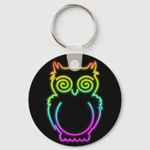 Porte-clés Owl Psychedelic Neon Porte - clé léger