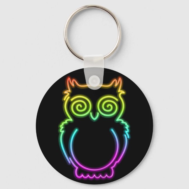 Porte-clés Owl Psychedelic Neon Porte - clé léger (Recto)