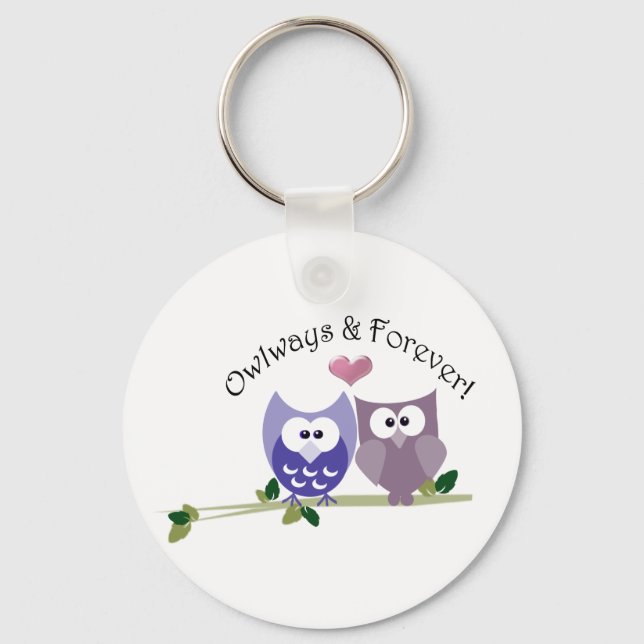 Porte-clés Owlways and Forever ! Design de la chouette (Recto)