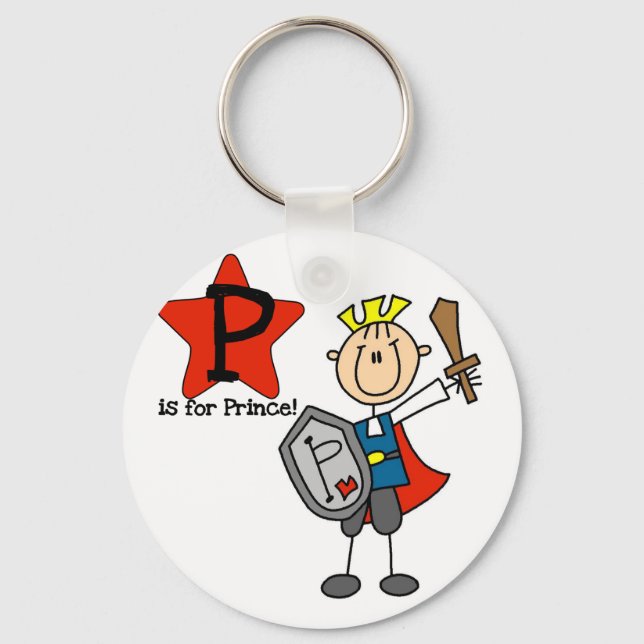 Porte-clés P est pour Prince Tshirts et Cadeaux (Recto)