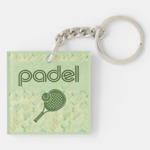 Porte-clés Padel – Carreaux Espagnols Vert Matcha