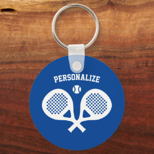 Porte-clés Padel tennis sport raquette métal porte - clé
