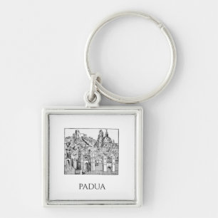 Porte-clés Padua Médiéval Minimaliste Ciel en Ligne Art