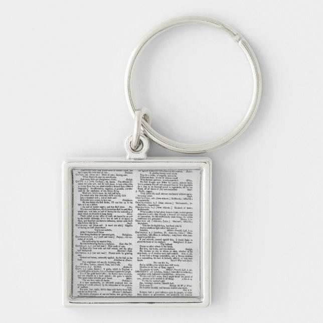Porte-clés Page d'un dictionnaire (Devant)