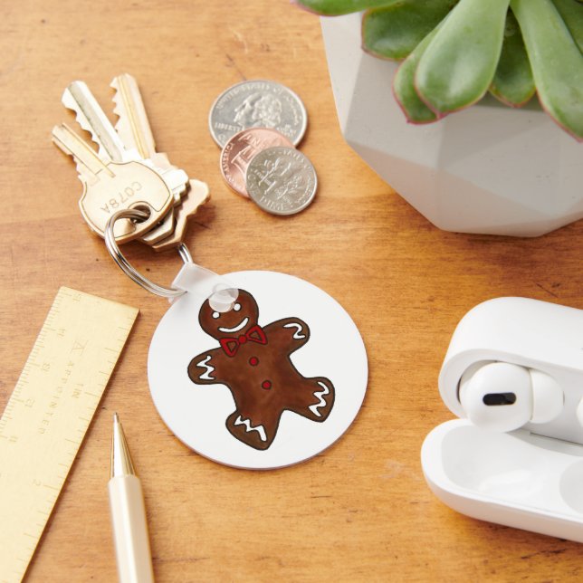 Porte-clés Pain d'épices Homme Noël Cookie Vacances Cuisine (Bureau)