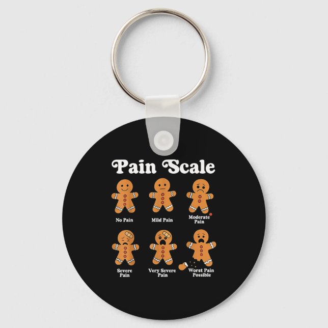 Porte-clés Pain Scale Funny Gingerbread Christmas Nurse Pain  (Recto)