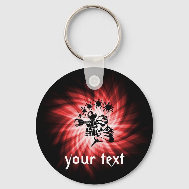 Porte-clés Paintball rouge (Recto)