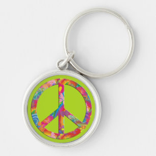 Porte-clés Paix de l'énergie des fleurs   vert clair