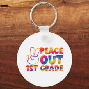 Porte-clés Paix dehors Première année Teinture Tie Dye Dernie